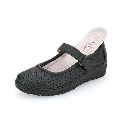 VJH confort Women s Mary Jane Flats, Breathable Comfort Round Toe Low Heel Slip-on Light Weight Walking Shoes