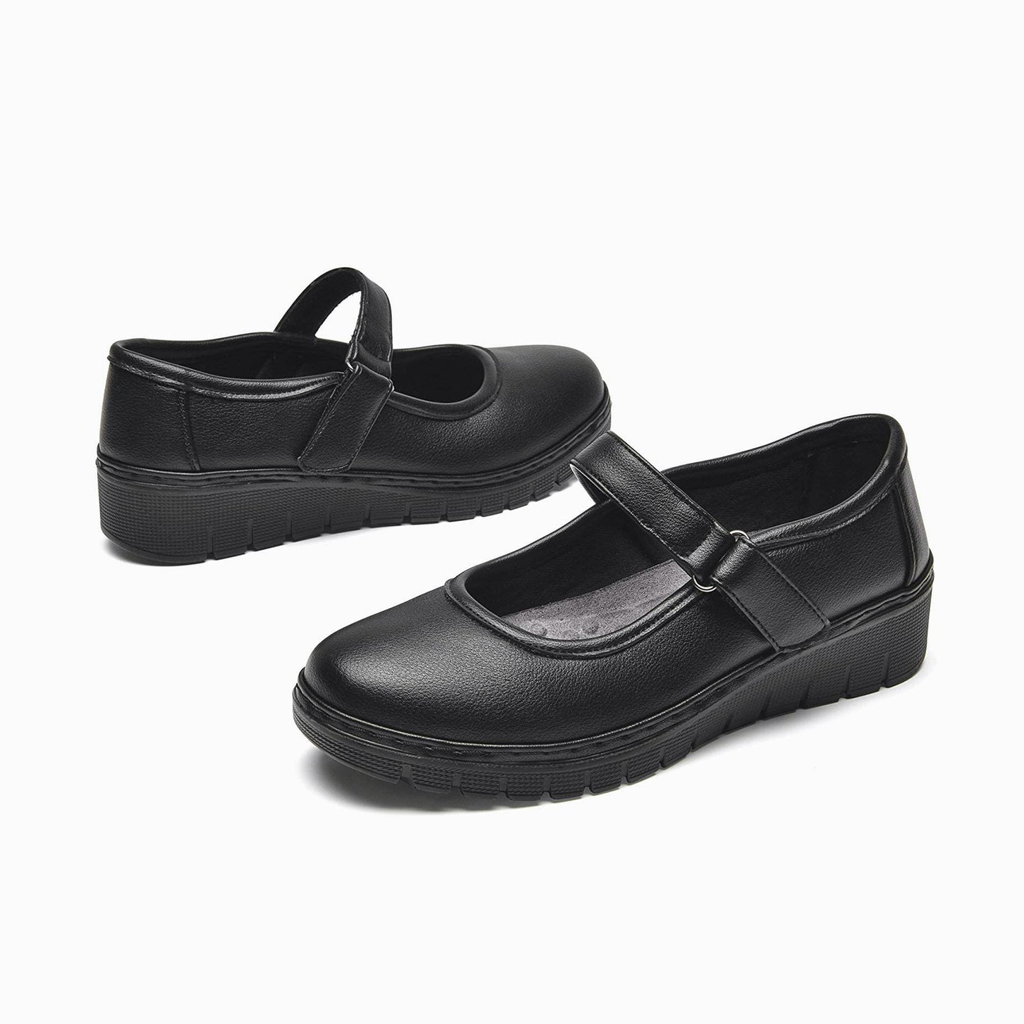 VJH confort Women s Mary Jane Flats, Breathable Comfort Round Toe Low Heel Slip-on Light Weight Walking Shoes